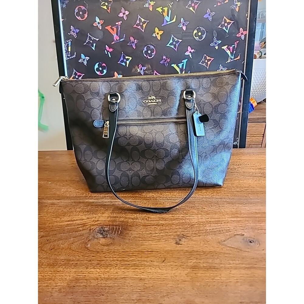 Coach New York Bag File Tote Bag Purse Brown Berry H1978-F79609